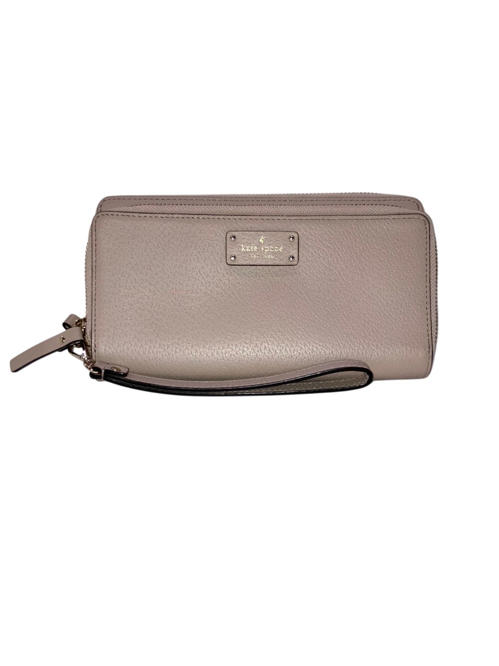 Kate Spade Continental Large Zip Around Wallet Wristlet Warm Beige Leather NWOT - Picture 7 of 7